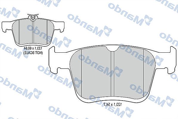 Комплект тормозных колодок, дисковый тормоз MANDO MBF015920
