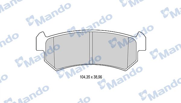 Комплект тормозных колодок, дисковый тормоз MANDO MBF015929
