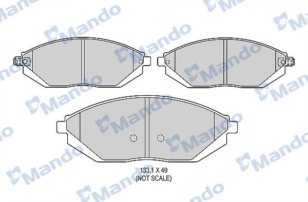 Комплект тормозных колодок, дисковый тормоз MANDO MBF015933