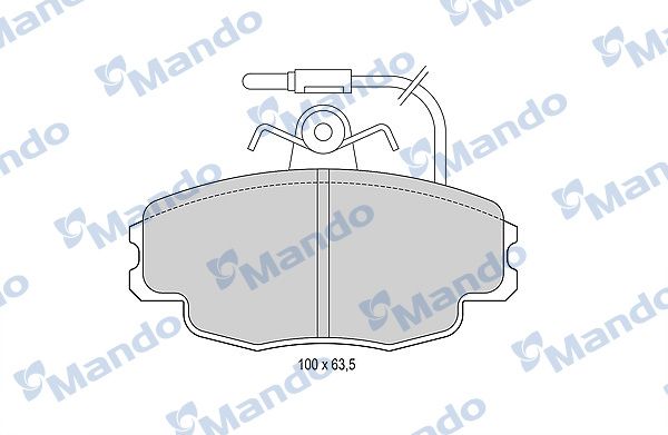 Комплект тормозных колодок, дисковый тормоз MANDO MBF015936