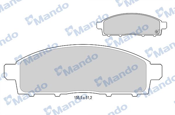 Комплект тормозных колодок, дисковый тормоз MANDO MBF015999