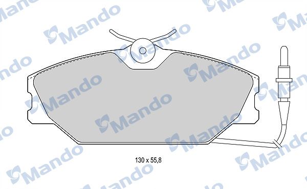 Комплект тормозных колодок, дисковый тормоз MANDO MBF016021