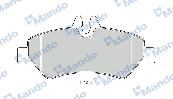 Комплект тормозных колодок, дисковый тормоз MANDO MBF016046