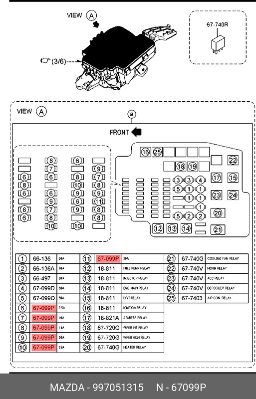 Запчасть MAZDA 997051315