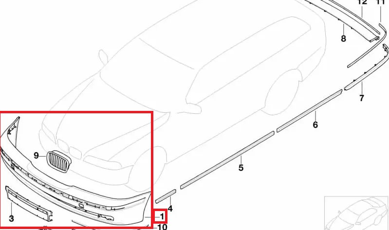 Аэрод.пакет performance пд грунт.
 BMW 51117030922