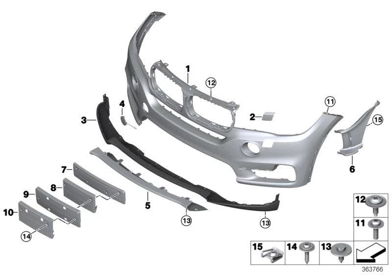 Аэрод.пакет performance пд грунт.
 BMW 51117378556