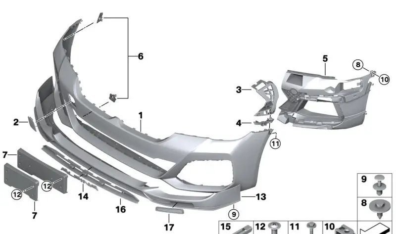 Аэрод.пакет Performance Пд Грунт.
 BMW 51119852205