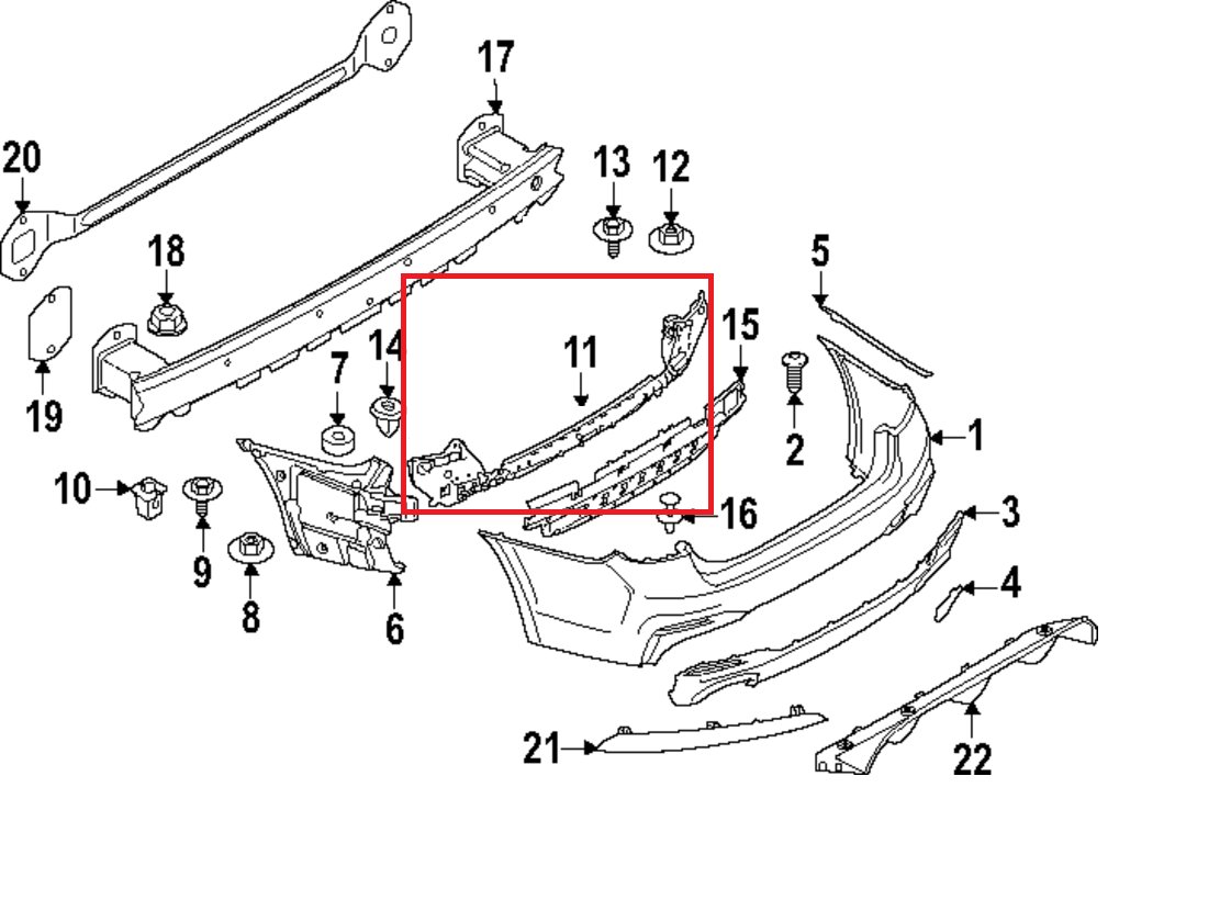 Направляющая Ср Зд
 BMW 51128098687