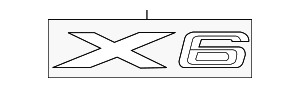 Надпись X6
 BMW 51147196556