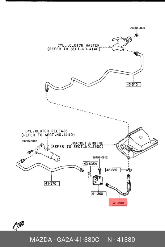 Запчасть MAZDA GA2A41380C