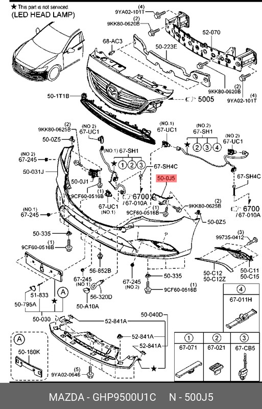 Запчасть MAZDA GHP9500U1C
