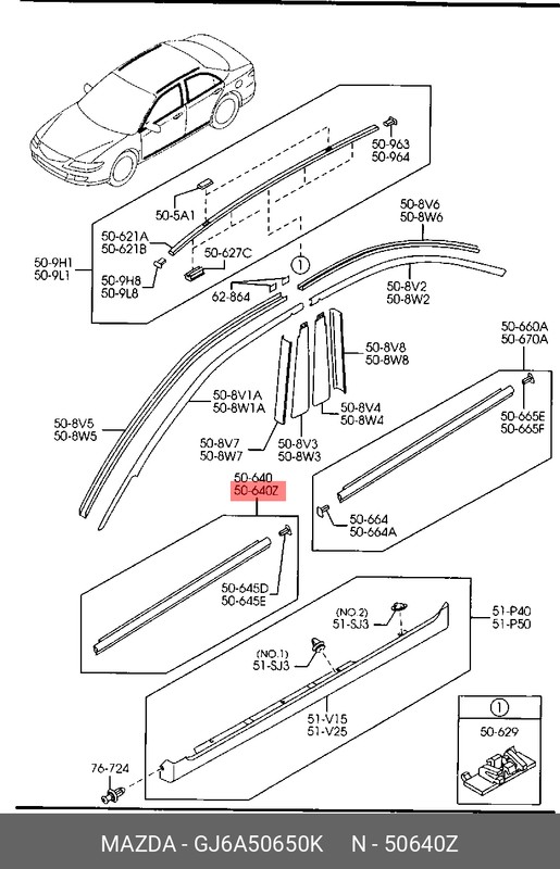 Запчасть MAZDA GJ6A50650K