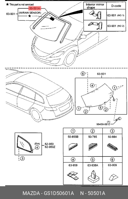 Запчасть MAZDA GS1D50601A