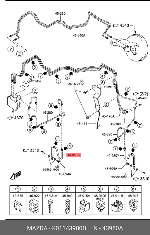 Запчасть MAZDA K01143980B