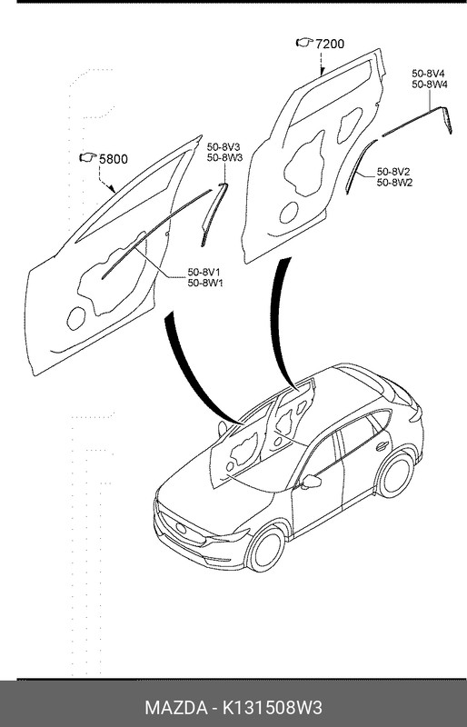 Запчасть MAZDA K131508W3