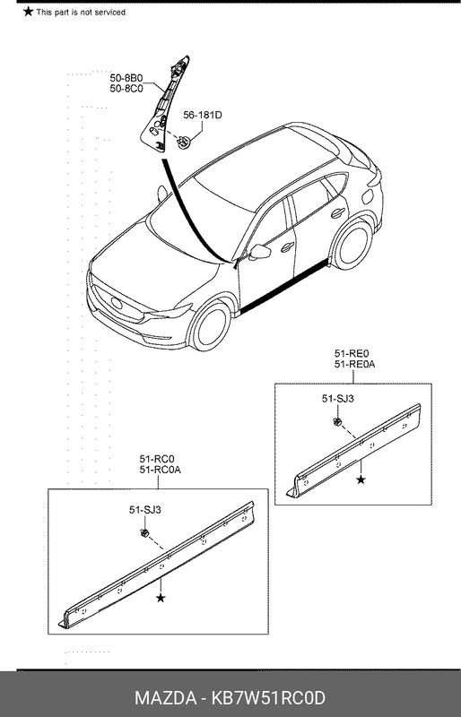 Запчасть MAZDA KB7W51RC0D