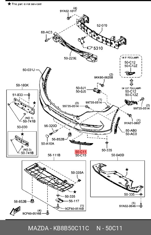 Запчасть MAZDA KB8B50C11C