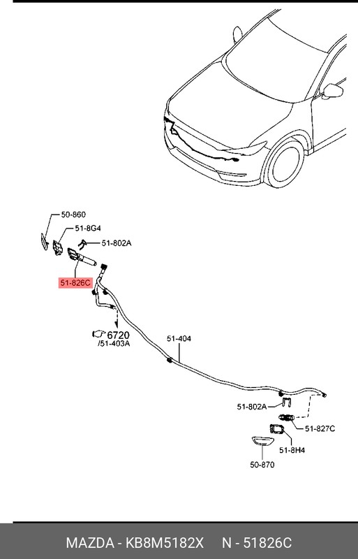 Запчасть MAZDA KB8M5182X