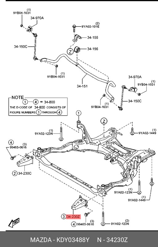 Запчасть MAZDA KDY03488Y