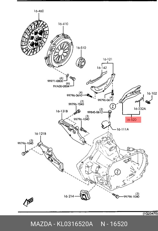 Запчасть MAZDA KL0316520A