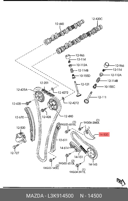 Запчасть MAZDA L3K914500