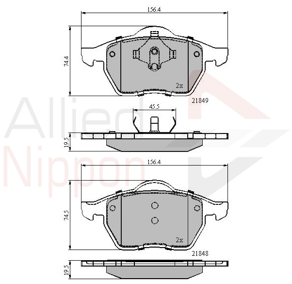 Колодки Тормозные Allied Nippon Adb 0715 Audi А4, Volkswagen Golf ALLIED NIPPON ADB0715
