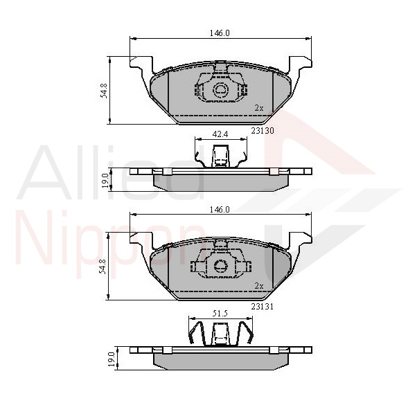 Тормозные Колодки Дисковые ALLIED NIPPON ADB0889