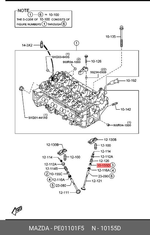 Запчасть MAZDA PE01101F5