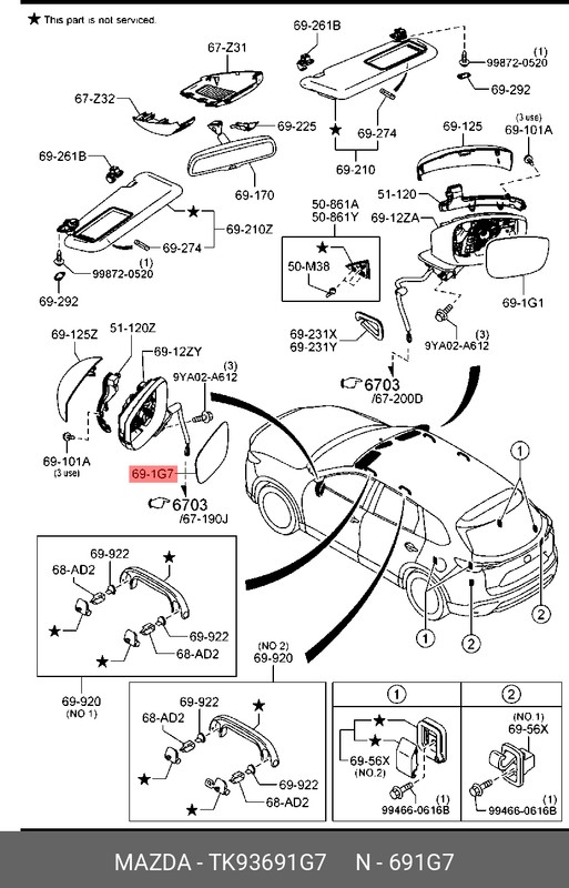 Запчасть MAZDA TK93691G7