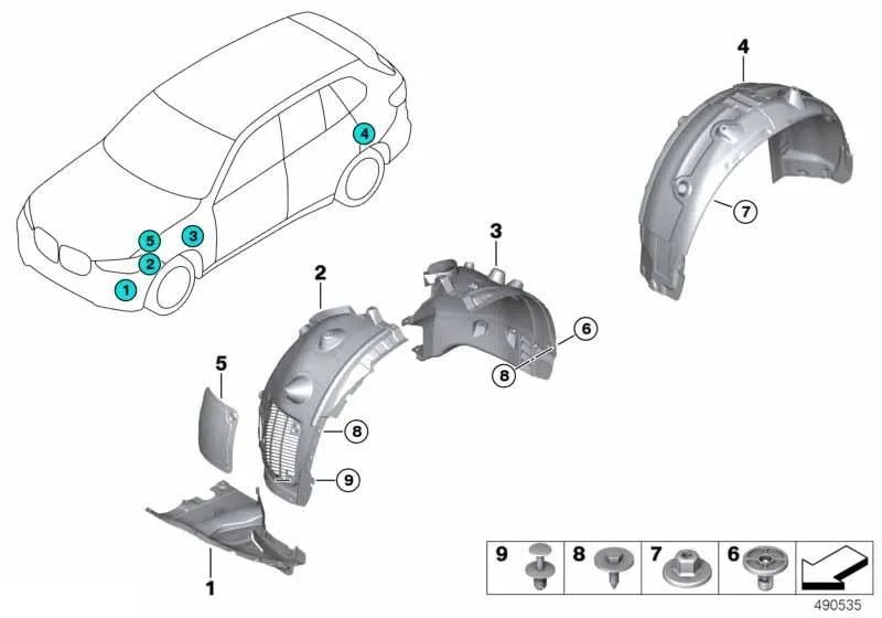 Кожух Колесной Ниши Передняя Часть Л Пд
 BMW 51727424911