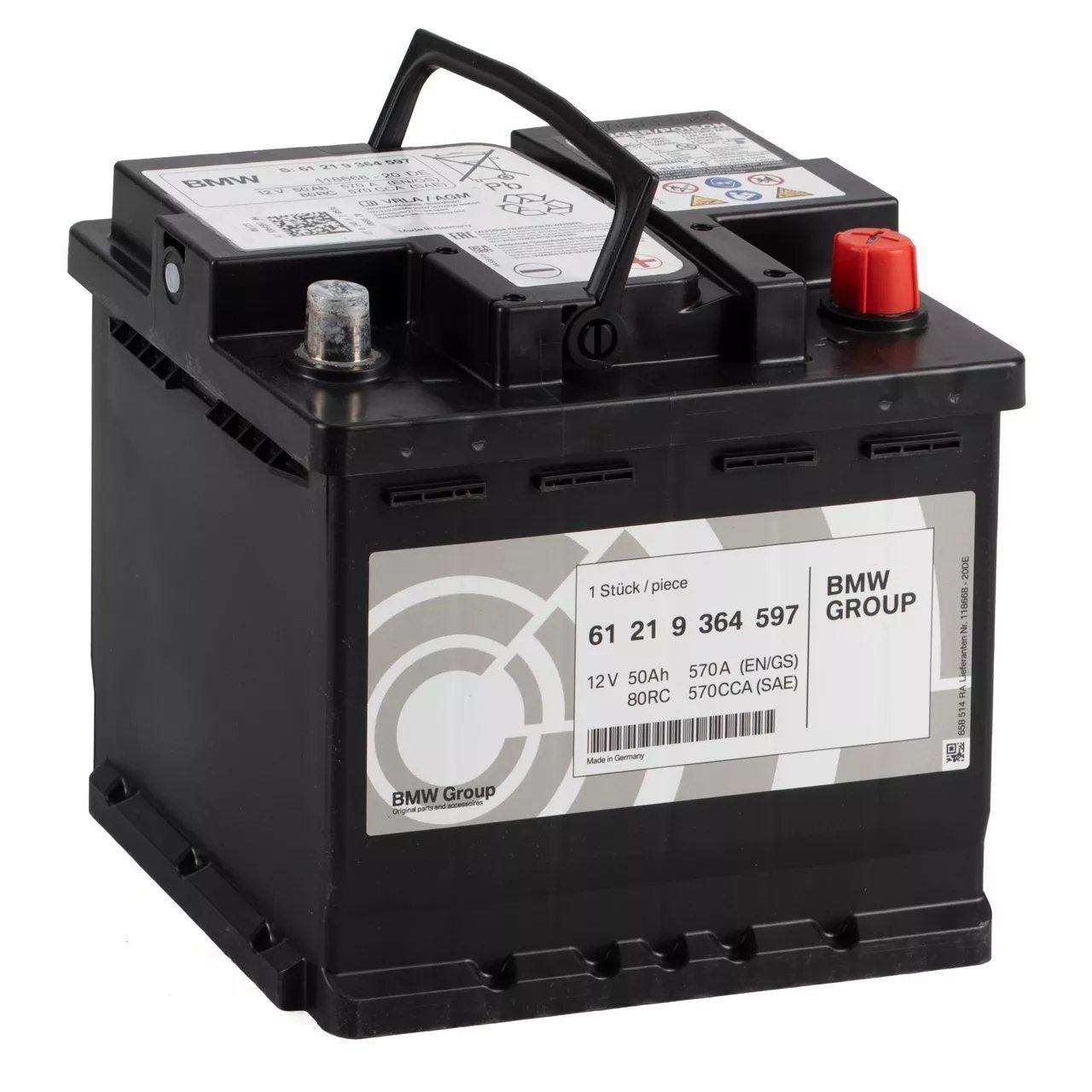 Original Bmw Agm-Batterie
 BMW 61219364597