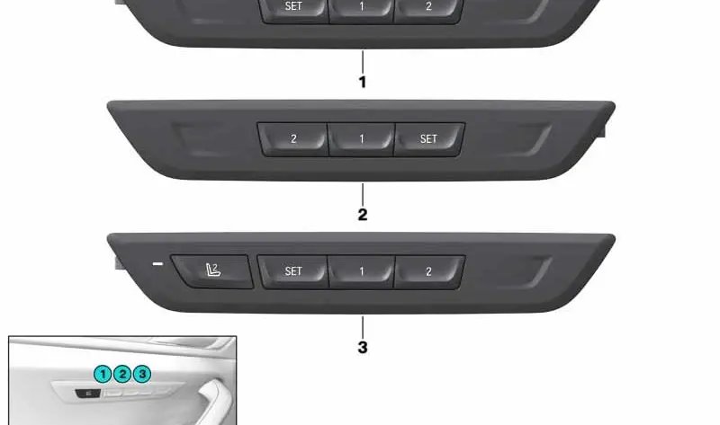 Bedieneinheit Sitzfunktionen Links
 BMW 61316826758