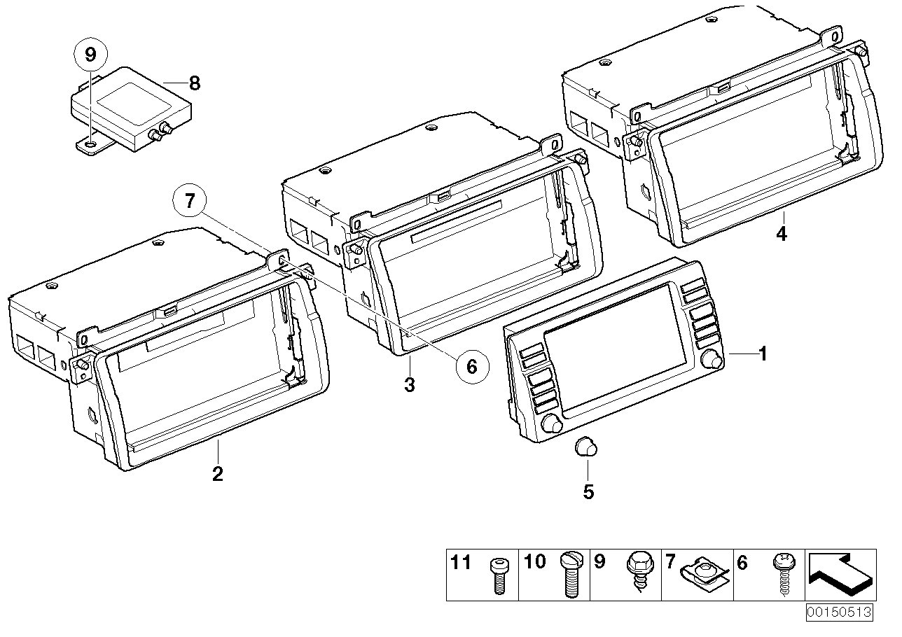 Корпус с CD-дисководом
 BMW 65526987218
