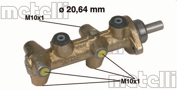 Главный тормозной цилиндр METELLI 050040