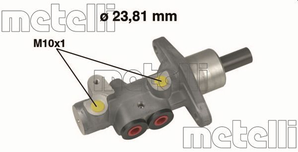 Главный тормозной цилиндр METELLI 050490