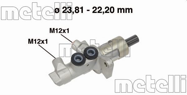 Главный тормозной цилиндр METELLI 050548