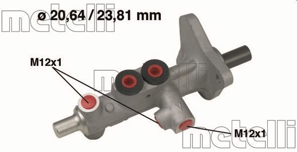Главный тормозной цилиндр METELLI 050627