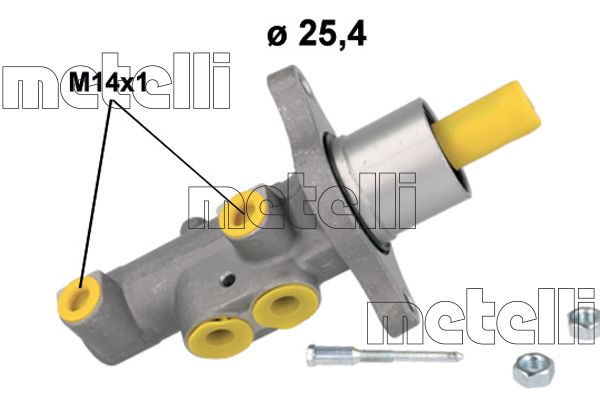 Главный тормозной цилиндр METELLI 051185