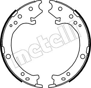 Комплект тормозных колодок, стояночная тормозная система METELLI 530161