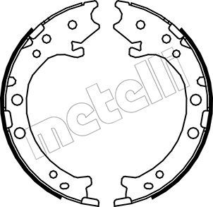 Комплект тормозных колодок, стояночная тормозная система METELLI 530162