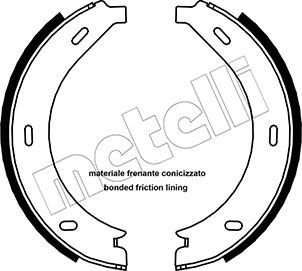 Комплект тормозных колодок, стояночная тормозная система METELLI 530236