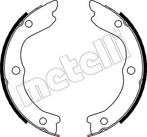 Комплект тормозных колодок, стояночная тормозная система METELLI 530293