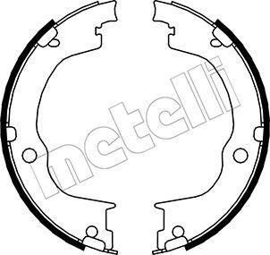 Комплект тормозных колодок, стояночная тормозная система METELLI 530317