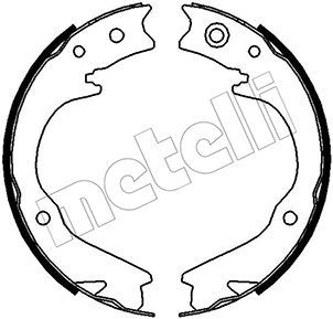 Комплект тормозных колодок, стояночная тормозная система METELLI 530388