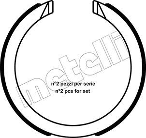 Комплект тормозных колодок, стояночная тормозная система METELLI 530491