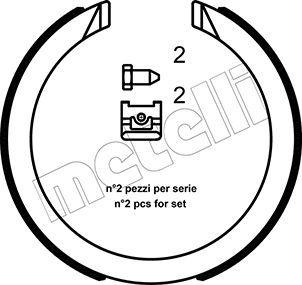 Комплект тормозных колодок, стояночная тормозная система METELLI 530491K