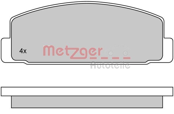 Комплект тормозных колодок, дисковый тормоз METZGER 1170088