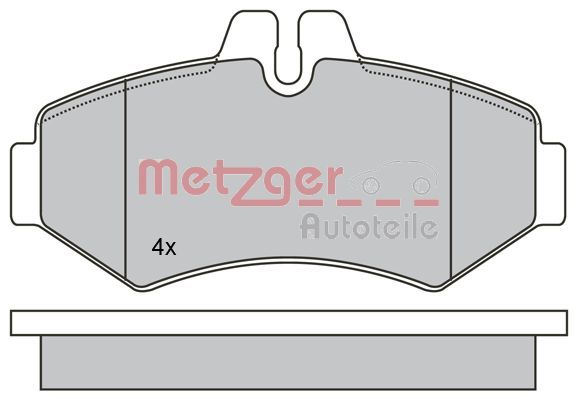 Комплект тормозных колодок, дисковый тормоз METZGER 1170274