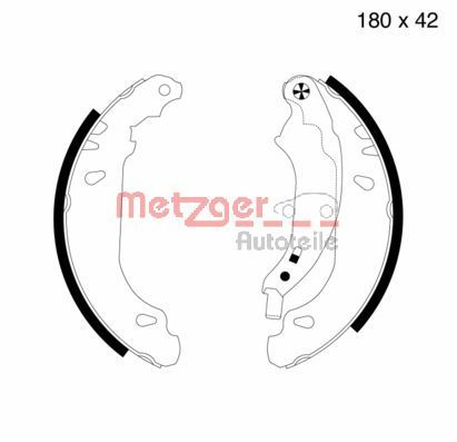 Комплект тормозных колодок METZGER MG715