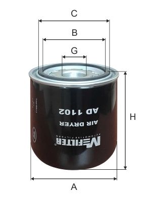 Патрон осушителя воздуха, пневматическая система MFILTER AD1102
